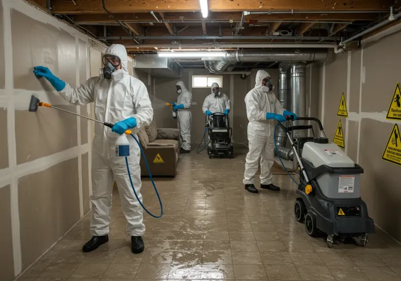Basement Moisture Removal and Structural Drying process in Conejos, CO